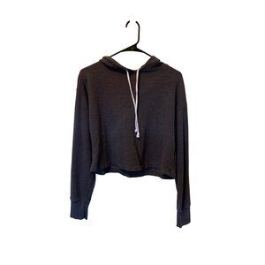 🌸3/$15🌸Charcoal Gray Lounge Life Crop Hoodie sz Medium